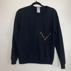 Vintage Detroit Perfect Sweatshirt Crewneck Black Long Sleeve Printed Top Unisex